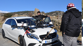 Rigging the car in the Sierra de Gredos